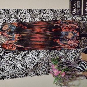 Multicolored shirt dress size 14